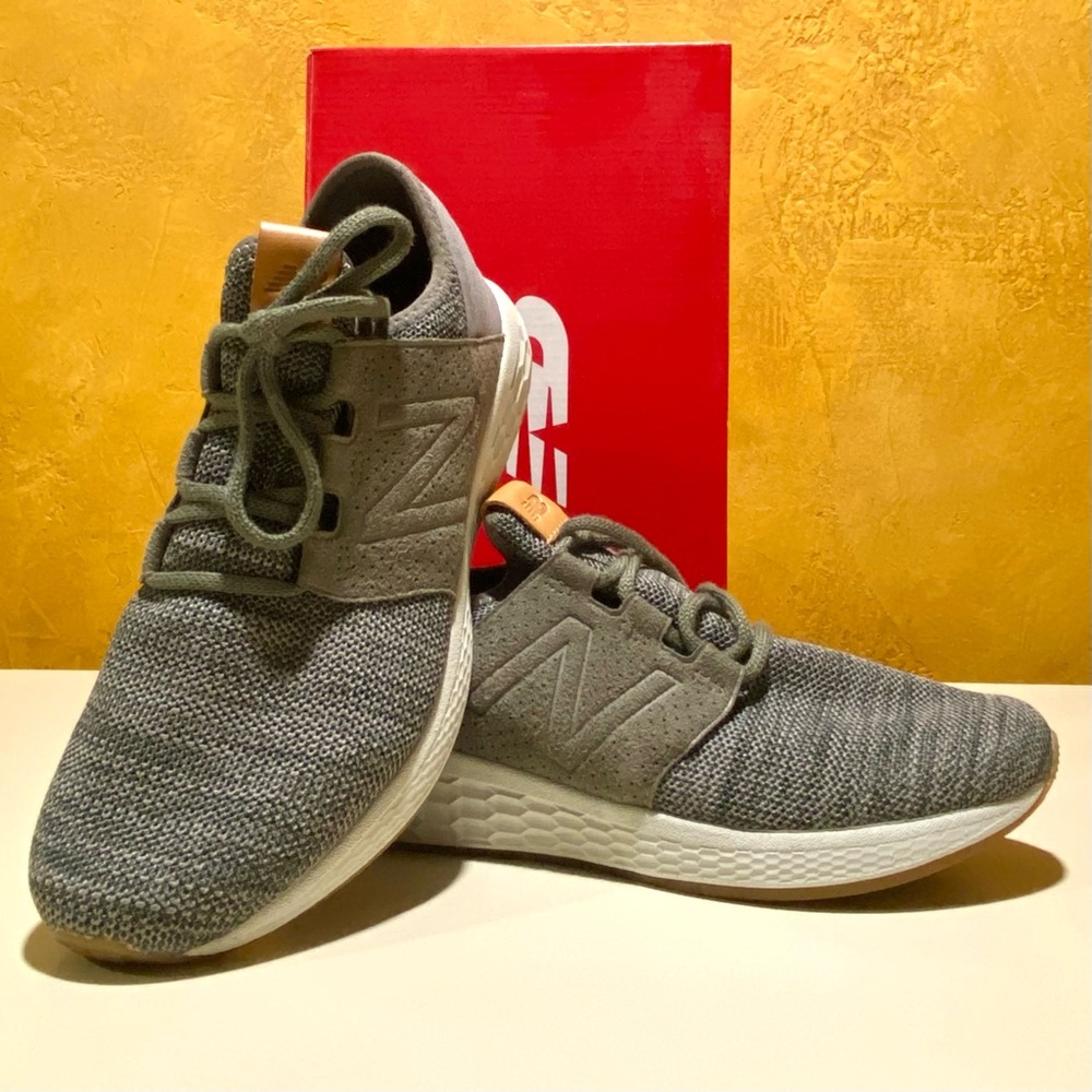 MEN’S NEW BALANCE FRESH FOAM CRUZ KNIT MCRUZKO2 SHOES, MILITARY OLIVE 9 2E WIDE